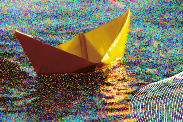 Un bateau en papier comme visuel Un bateau en papier comme visuel