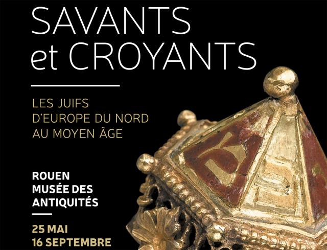 Plongée dans le judaïsme médiéval au Musée des Antiquités Affiche Exposition "Savants et croyants"