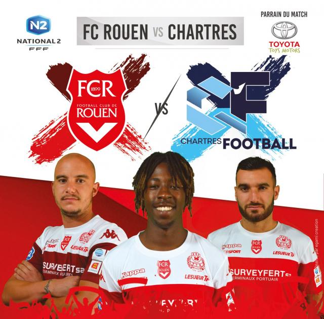 L'affiche du match contre Chartres avec 3 joueurs du FCR L'affiche du match contre Chartres avec 3 joueurs du FCR