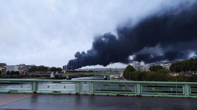 Image de l'incendie de l'usine Lubrizol le 26 septembre 2019