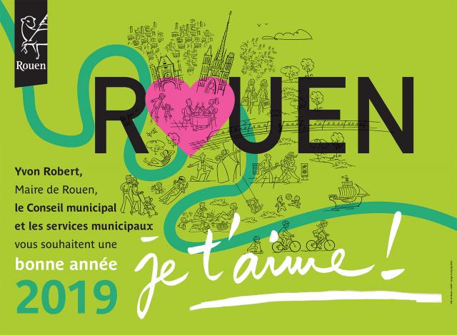 Carte de voeux Ville de Rouen 2019