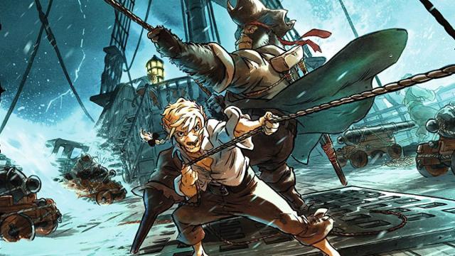 La bibliothèque Saint-Sever accueille Sébastien Vastra Illustration de couverture de "Jim Hawkins"