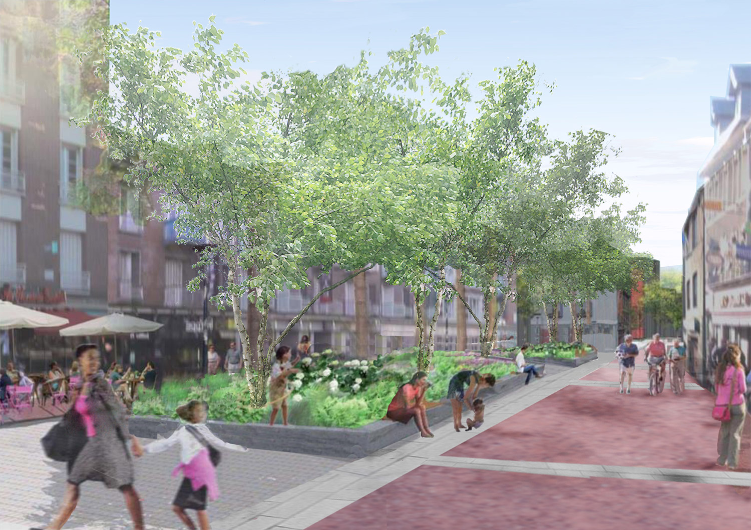 Visuel des futurs amenagements de la rue st-sever